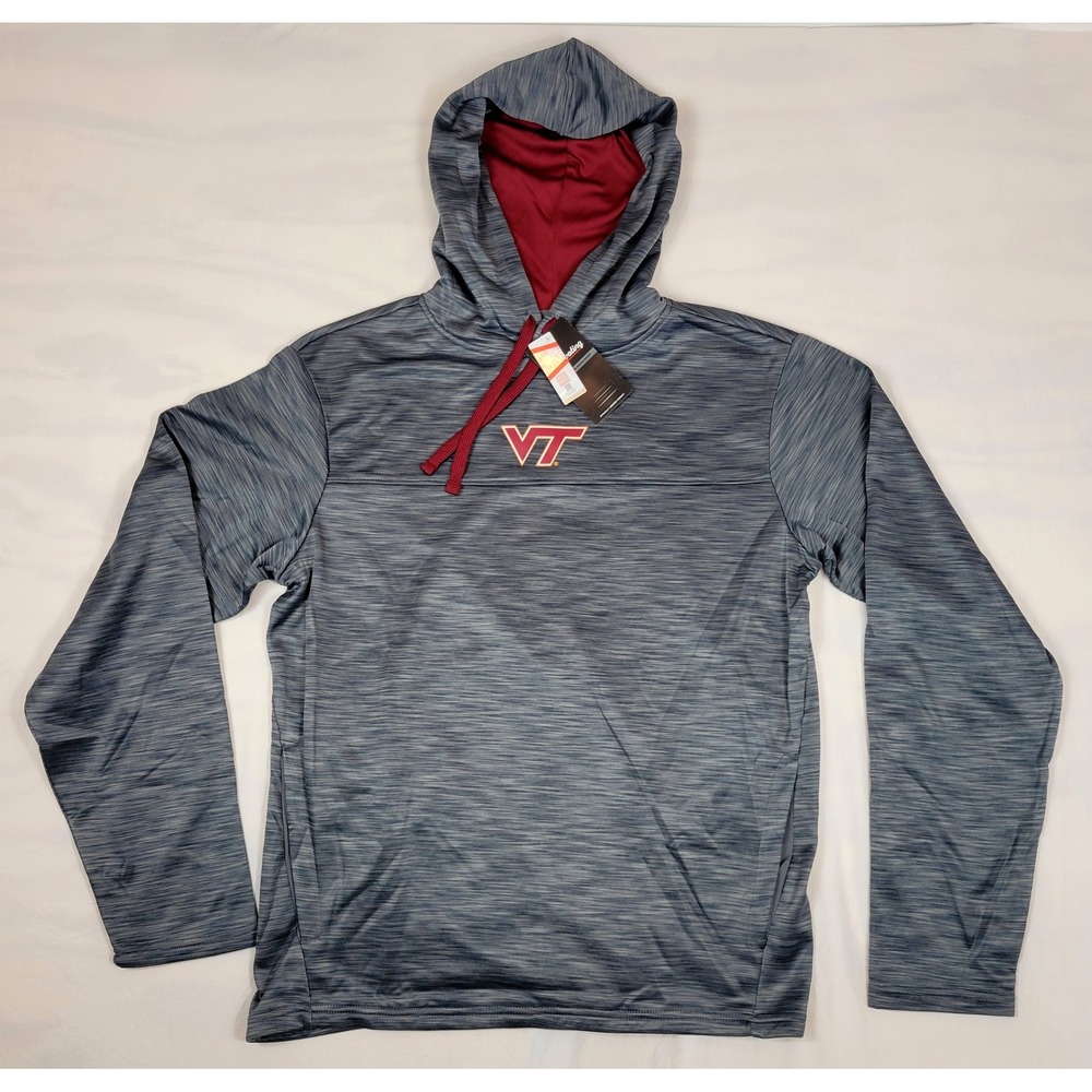 Captivating Virginia Tech Hokies Hoodie Mens Medium Storm Gray Heather NWT VT